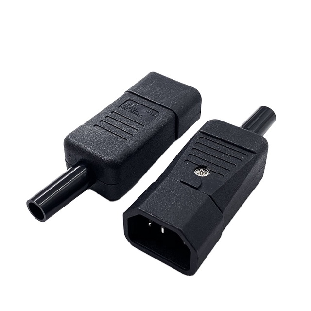 IEC320  C14 AC Electric  Plug Assembly Plug  for Re-wirable JA-2233