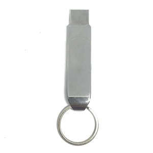 Llavero USB Giratorio de Metal Puro al por Mayor, Unidad Flash USB de 16GB 32GB 64GB Plateada, con Logotipo Personalizado - Product Image 2