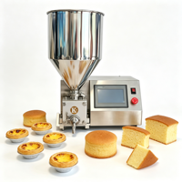 Machine de remplissage commerciale à écran tactile haute précision pour tartelettes aux œufs, gâteaux éponge, crème glacée, crème pâtissière, en acier inoxydable