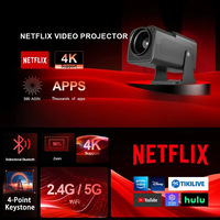 Projecteur LCD portable pour joueurs EASUNTECH, 720p, décodage 4K, Android 11, 390 lumens ANSI, mini HY320MINI, courte portée, pour la maison