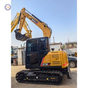Excavatrice sur chenilles hydraulique SANY SY75C d'occasion, machine de construction SY155 205 215 235 245 265 305 335 365 485 550 - Product Image 1