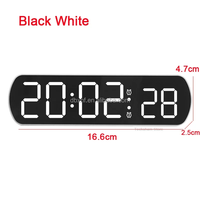 Jam LED Elektronik Digital Warna-warni dengan Alarm, Kontrol Suara, Fitur Snooze, ABS, Fitur Penghitung Naik & Turun, dan Fitur Temperatur, untuk Meja & Dinding