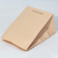 Sac en papier kraft anti-graisse pour boulangerie, sandwichs, hamburgers, emballage à emporter pour restaurants, impression personnalisée, vente en gros