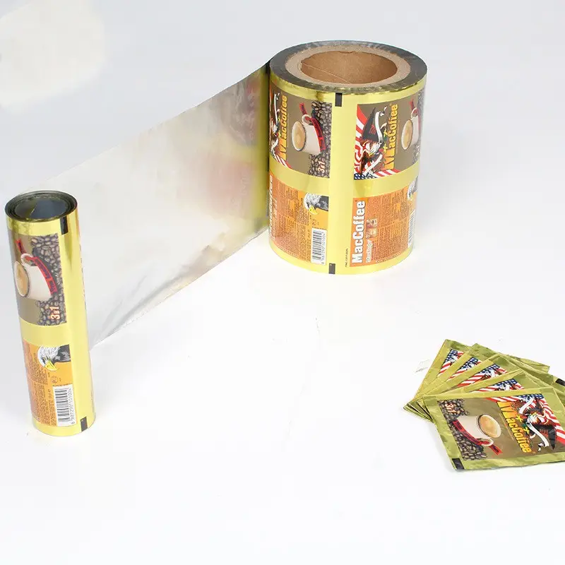Fabrikant Sterk Materiaal Stabiel Uiterlijk Met Print Nieuw Materiaal Koffie Voedsel Verpakking Roll Film