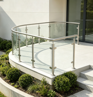 Rampe de balcon minimaliste en satin, rampe d'escalier en verre pour villa, balcon, terrasse