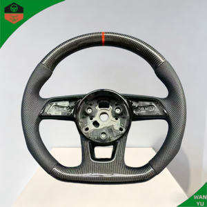พวงมาลัยรถยนต์รุ่น Carbon Sports ผลิตจากวัสดุ Alcantara สำหรับรถยนต์ <span class=keywords><strong>Audi</strong></span> <span class=keywords><strong>Q</strong></span> C8 A1 A3 A4 A5 A6 A7 A8 B6 B7 B8 B9 C6 C7 TT R8 - Product Image 5
