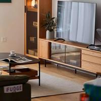 Meuble TV en bois massif personnalisé de style européen moderne, meuble de rangement, buffet pour salon, meuble de maison durable et respectueux de l'environnement