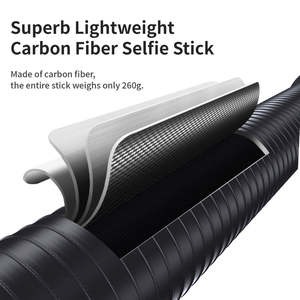Perche à selfie invisible édition étendue, portable, en fibre de carbone 3M, pour accessoires de caméra sportive Insta 360 - Product Image 4