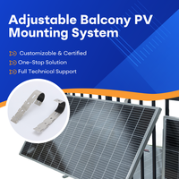 Kit de montage solaire à angle réglable pour toit, support de panneau solaire en aluminium pour balcon