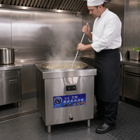 Marmite de cuisson industrielle en acier inoxydable grande capacité pour lait, maïs, riz et poulet