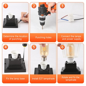 <span class=keywords><strong>Lampe</strong></span> solaire étanche pour <span class=keywords><strong>colonne</strong></span>, idéale pour la décoration de jardin et d'aménagement paysager, lampes solaires extérieures pour poteaux/lampadaires - Product Image 5