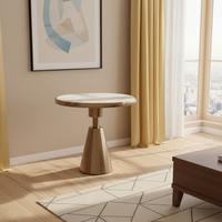 Table basse de luxe en acier inoxydable doré blanc, durable, moderne, écologique, facile à nettoyer, avec socle en marbre, pour salon