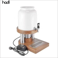HADI Buffet-Restaurant Arabischer Kaffee-Thermos Luxuriöser Milchwärmer Kommerzieller Kaffee- und Teebehälter aus Messing mit Keramiktopf