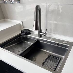 Grifo de Cocina Extraíble con Pantalla Digital Inteligente y Acabado en Acero Inoxidable 304, Diseño de Cascada, Gran Venta - Product Image 4