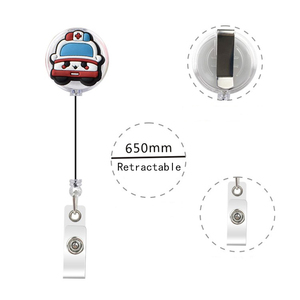 Soporte retráctil <span class=keywords><strong>para</strong></span> tarjetas, Clip retráctil <span class=keywords><strong>para</strong></span> tarjetas de Doctor, ID, <span class=keywords><strong>enfermera</strong></span>, insignia, carrete <span class=keywords><strong>para</strong></span> escuela, estudiante y oficina, venta al por mayor - Product Image 4