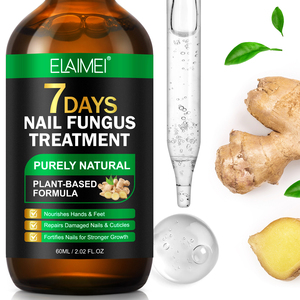 ELAIMEI Private Label 60ml naturale 7 giorni trattamento fungino dello zenzero unghie riparazione olio siero originale per la crescita rapida delle unghie siero - Product Image 5