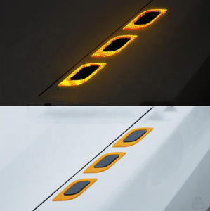 Juego de 6 Pegatinas Reflectantes para Automóvil, Adhesivos de Advertencia de Seguridad Antiarañazos para Camiones, Accesorios Decorativos Exteriores para Automóviles y Motos - Product Image 5