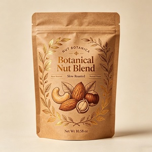 Premium <b>Compostable</b> Classic Brown Kraft Paper Pouch PLA Liner Zipper Top Custom Printed Snack Nuts Food Packaging <b>Bag</b> - Product Image 4