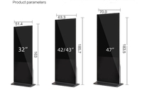 Affichage publicitaire interactif sur pied avec écran tactile numérique 4K de 43/55/65 pouces