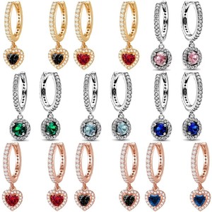 <span class=keywords><strong>Pendientes</strong></span> <span class=keywords><strong>de</strong></span> Plata <span class=keywords><strong>de</strong></span> Ley 925 con Circonitas Azules y Rojas, Estilo Moderno, para Mujer, Originales, para Regalo <span class=keywords><strong>de</strong></span> Boda, Compromiso o Fiesta - Product Image 3