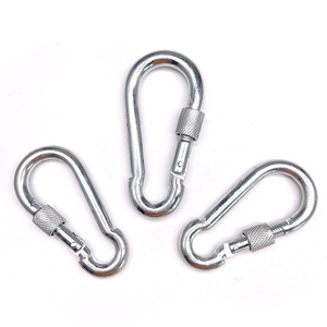 BT-245S Din 5299 formu D 8cm galvanizli vidalı kanca kilit çelik karabina endüstriyel kancalar - Product Image 6