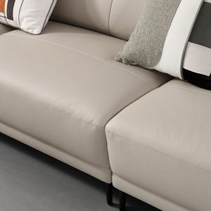 Élégante Canapé-lit trois places en cuir rembourré, structure en bois massif, design moderne pour appartement haut de gamme et <span class=keywords><strong>boutique</strong></span> - Product Image 2