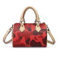 Tas Tangan Wanita Custom Print dengan Pola Warna-warni, Tas Selempang Bahu dengan Tali Lepas Pasang Grosir