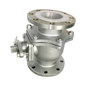 Válvula de bola de acero inoxidable 304 con revestimiento de PTFE DN100 700 psi, válvula de corte industrial de alta presión para gases corrosivos - Product Image 4