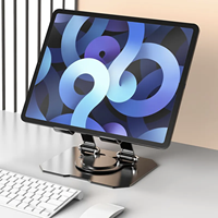 Ergonomique 360 °   Support d'ordinateur portable rotatif 17 pouces, réglable en hauteur, portable, en aluminium, avec refroidissement, pliable