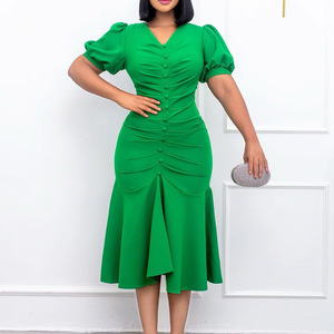 Vêtements d'été pour femmes Robes pour femmes de grande <span class=keywords><strong>taille</strong></span> Robe d'affaires midi sirène Robes de bureau élégantes de carrière - Product Image 6