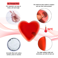 Pack chauffant magique instantané réutilisable en PVC en forme de cœur, avec housse en tissu peluche, pour soulager la douleur et une utilisation en poche – Vente chaude