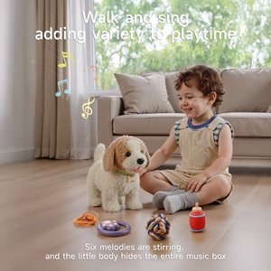 Tumama Kidsインタラクティブリアルなぬいぐるみペット電気吠えミュージカルウォーキングぬいぐるみタッチと音声コントロール付き - Product Image 4