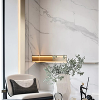 Panneau mural SPC Ecupp 3D brillant, panneau mural décoratif SPC, panneau mural imperméable pour salle de bain, Foshan