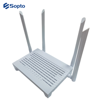 ONU XPON de Doble Banda WIFI 6, 4 Puertos Sopto 4 GE+1 POTS, WIFI 2.4G y 5G, Alta Compatibilidad con Otros OLTs, ONU GEPON