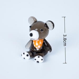Simpatico vetro orso <span class=keywords><strong>Murano</strong></span> figurina di vetro giocattolo fatto a mano animale di vetro per la decorazione di arte regalo - Product Image 1