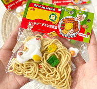 Jouet Squishy TPR Souple Fait Main 12cm, Simulation Réaliste de Chow Mein aux Fruits de Mer et de Ramen Instantané, Anti-stress, Décoration de Bureau