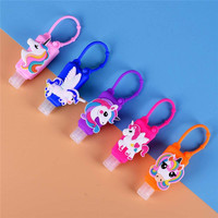 Nouveau porte-clés bouteille 1oz 30ml conteneurs de savon liquide dessin animé Silicone étui de protection Portable voyage ensemble bouteilles