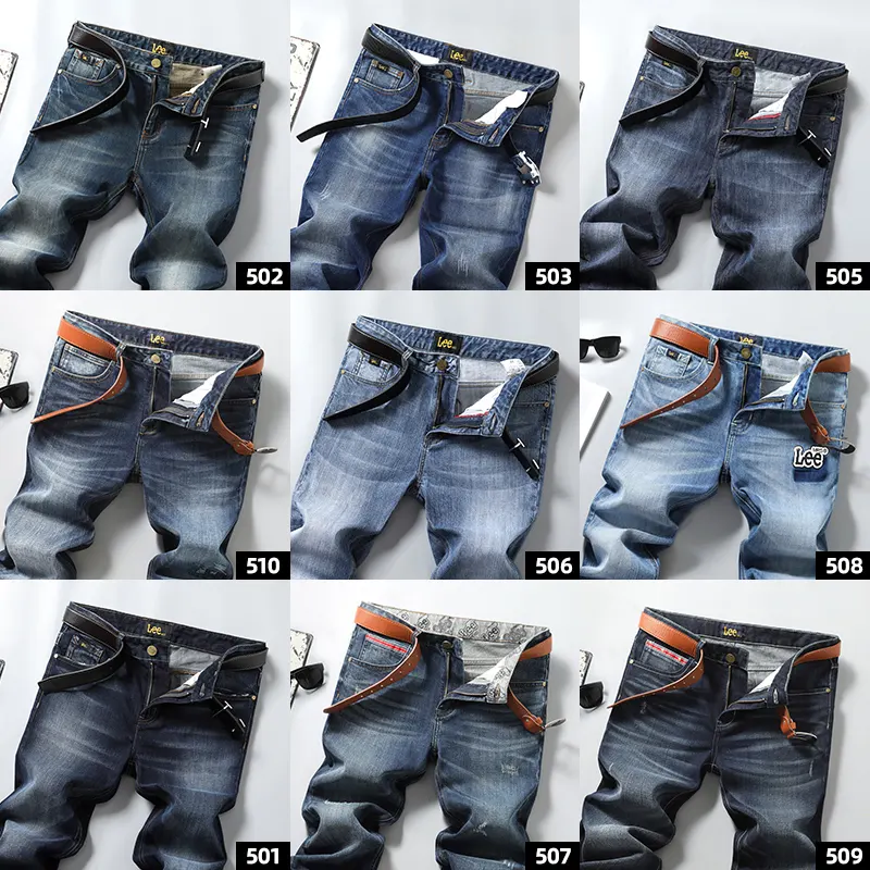 2022 factory high quality stock men jeans denim straight leg casual jeans men pants cotton fashion super stretch mens jeans 2021