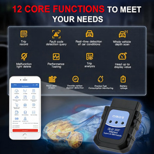เครื่องสแกนวินิจฉัยรถยนต์ OBD2 เครื่องอ่านโค้ดยานยนต์ ใช้พลังงานจากแบตเตอรี่ เครื่องวิเคราะห์การวินิจฉัย ข้อมูลสดสำหรับยานยนต์ทั่วไป - Product Image 2