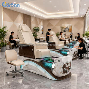 Moderner Luxus-Pediküre-Massagestuhl mit elektrischer Verstellung und Whirlpool-Düsen für Nagelstudios - Product Image 2
