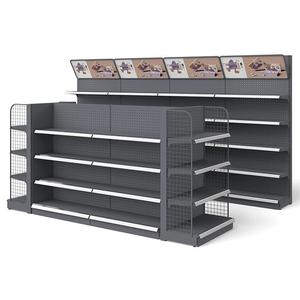 Supermercato doppio lato metallico leggero antiruggine mensola espositore-Multi cassa <span class=keywords><strong>Gondola</strong></span> per Super negozio vendita diretta alla fabbrica - Product Image 1
