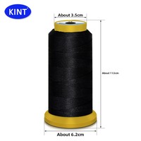 Fil à broder KINT en filé mercerisé, style pagode, trois brins, polyester, pour machine à coudre, noir et blanc, Zhongshan