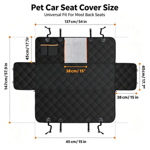 Dog Car Seat Cover Back Seat Breathable Mesh Pet Travel Carrie Nonslip Hammock <b>Protector</b> With Side Storage Washable Pet Mat - Product Image 3
