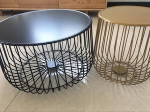 Disen Indoor Black Coffee <b>Table</b> <b>Small</b> Steel Wire <b>Round</b> Cage Coffee <b>Table</b> Metal Wire Coffee <b>Table</b> - Product Image 2
