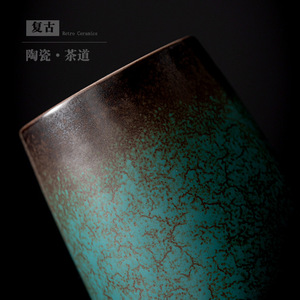 Juego de Té Shangyan Seis Caballeros, Cerámica con Esmalte Azul Floral, Cilindro, Utensilios de Té Kung Fu sin Tapa, Origen Dehua - Product Image 3
