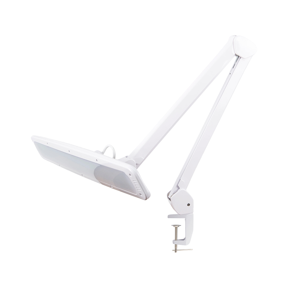 Ultra Bright LED Clamp Desk Lamp Adjustable Swing Arm Clip-on Task Light Eye-Caring Reading Lamp for Office Workbench Study Room