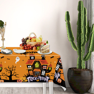 Halloween <b>Tablecloth</b> <b>Rectangle</b> Reusable Party Decoration for Halloween Celebration - Product Image 1