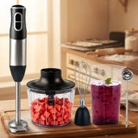 Mixeur Alimentaire Portable Sans Fil 2-en-1 HB-201 200W Recharge USB Acier Inoxydable 600ml Hachoir Mixeur pour Voyage et Maison