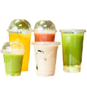 แก้วพลาสติกใสแบบใช้แล้วทิ้งขนาด 98 มม. 12 ออนซ์ สำหรับกาแฟเย็นและเครื่องดื่มเย็น พร้อมฝาปิด ขายส่งจากโรงงาน - Product Image 4