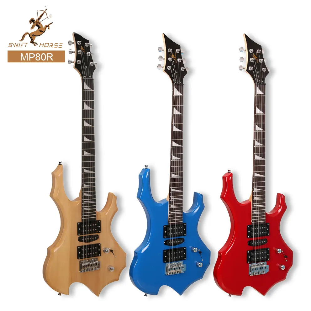 Nhà Máy giá bán buôn guitar điện HSH 24 băn khoăn paulownia cơ thể Maple cổ chấp nhận OEM ODM biểu tượng tùy chỉnh giá rẻ guitar điện